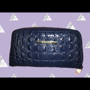 Brahmin Suri Navy Blue Wallet Blue Wallet